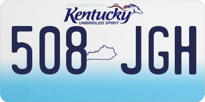 KY license plate 508JGH