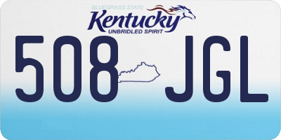 KY license plate 508JGL
