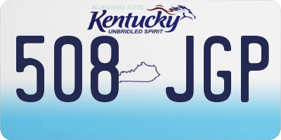 KY license plate 508JGP
