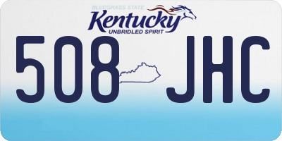 KY license plate 508JHC