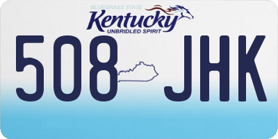 KY license plate 508JHK