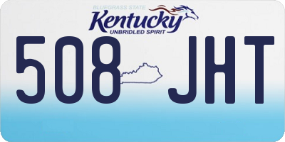 KY license plate 508JHT