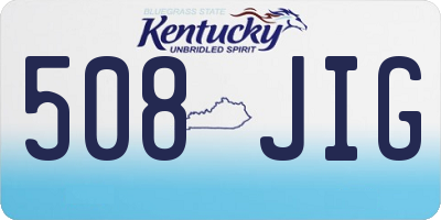 KY license plate 508JIG