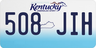 KY license plate 508JIH