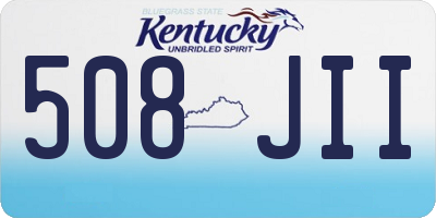 KY license plate 508JII