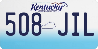 KY license plate 508JIL