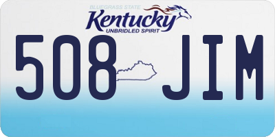 KY license plate 508JIM