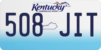 KY license plate 508JIT