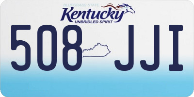 KY license plate 508JJI