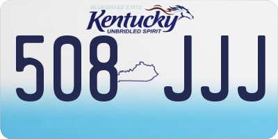 KY license plate 508JJJ