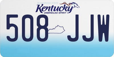 KY license plate 508JJW