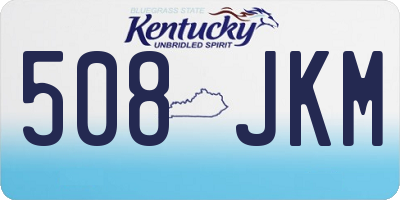 KY license plate 508JKM