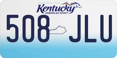 KY license plate 508JLU