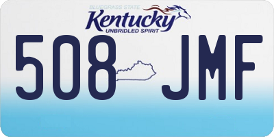 KY license plate 508JMF
