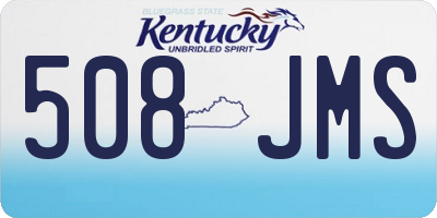KY license plate 508JMS