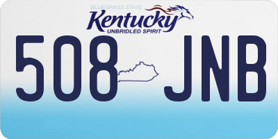 KY license plate 508JNB
