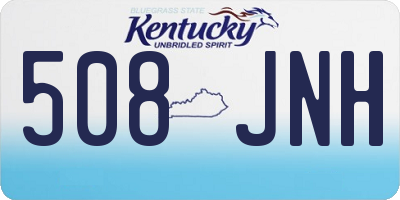 KY license plate 508JNH
