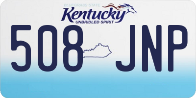 KY license plate 508JNP
