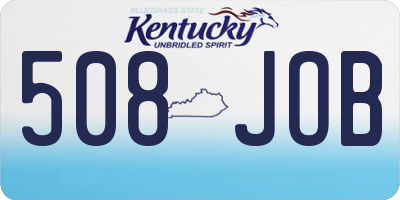 KY license plate 508JOB