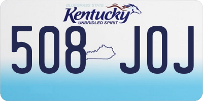 KY license plate 508JOJ