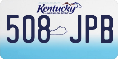 KY license plate 508JPB