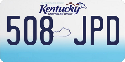 KY license plate 508JPD