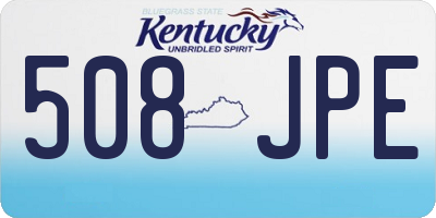 KY license plate 508JPE