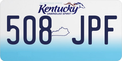 KY license plate 508JPF