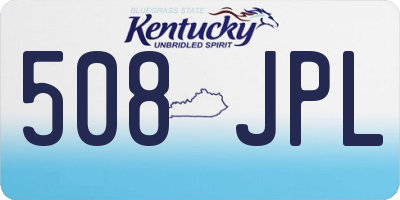 KY license plate 508JPL