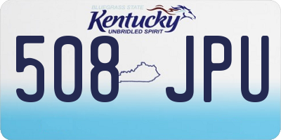 KY license plate 508JPU