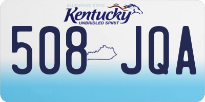 KY license plate 508JQA