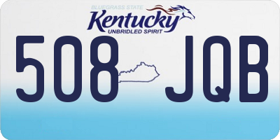 KY license plate 508JQB
