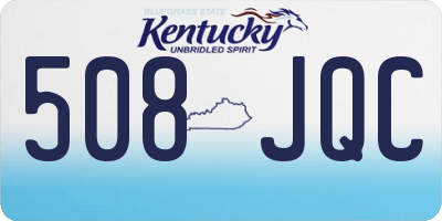 KY license plate 508JQC
