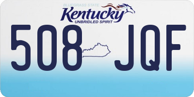 KY license plate 508JQF