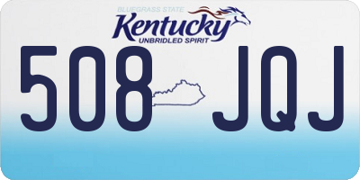 KY license plate 508JQJ