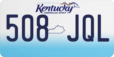 KY license plate 508JQL