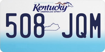 KY license plate 508JQM