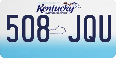 KY license plate 508JQU