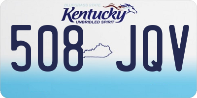 KY license plate 508JQV