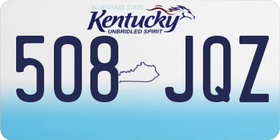 KY license plate 508JQZ