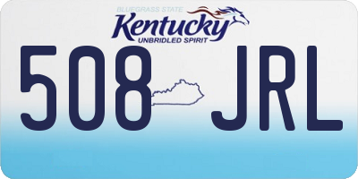 KY license plate 508JRL