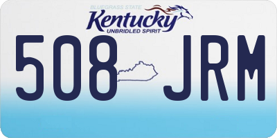 KY license plate 508JRM