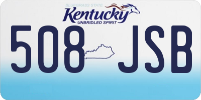 KY license plate 508JSB