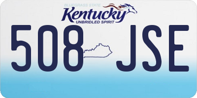 KY license plate 508JSE