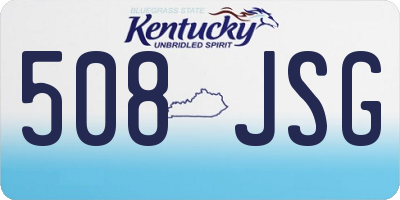 KY license plate 508JSG
