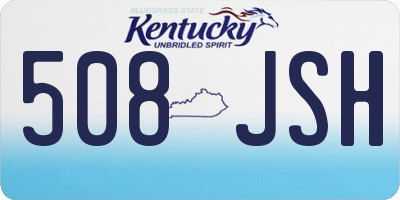KY license plate 508JSH