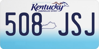 KY license plate 508JSJ