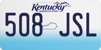 KY license plate 508JSL