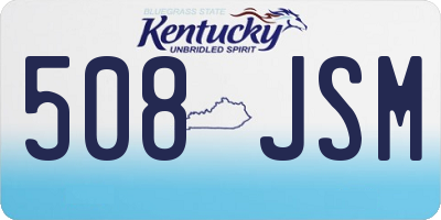 KY license plate 508JSM