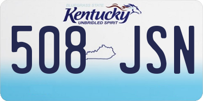 KY license plate 508JSN